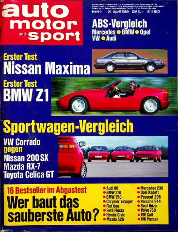 Deckblatt Auto Motor und Sport (09/1989)